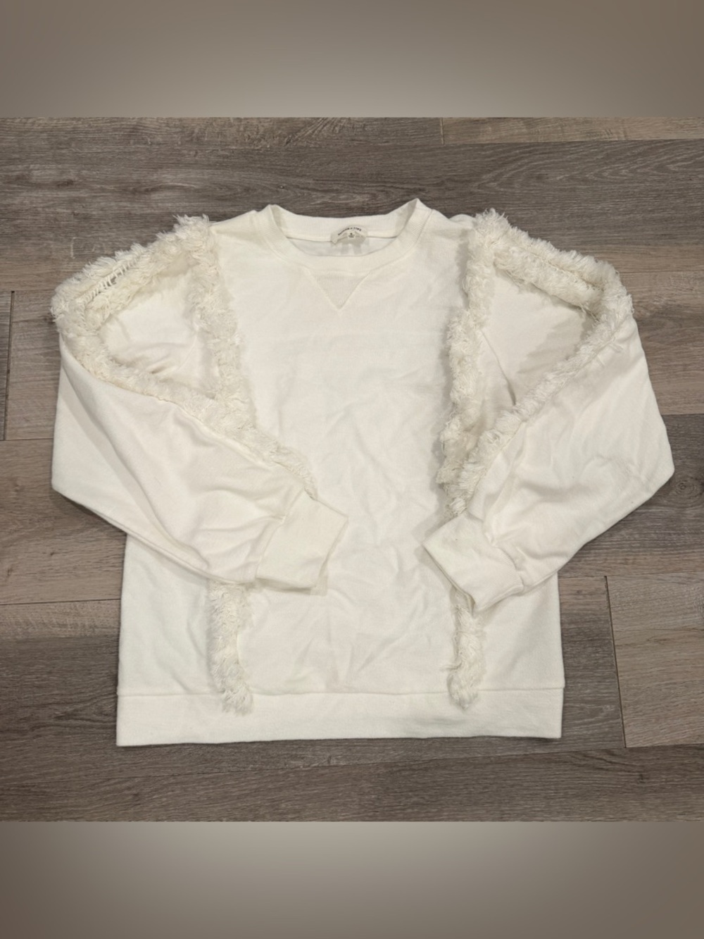 Sugar Lips Houston Fringe White Pullover Sweater S coastal boho - Picture 8 of 12